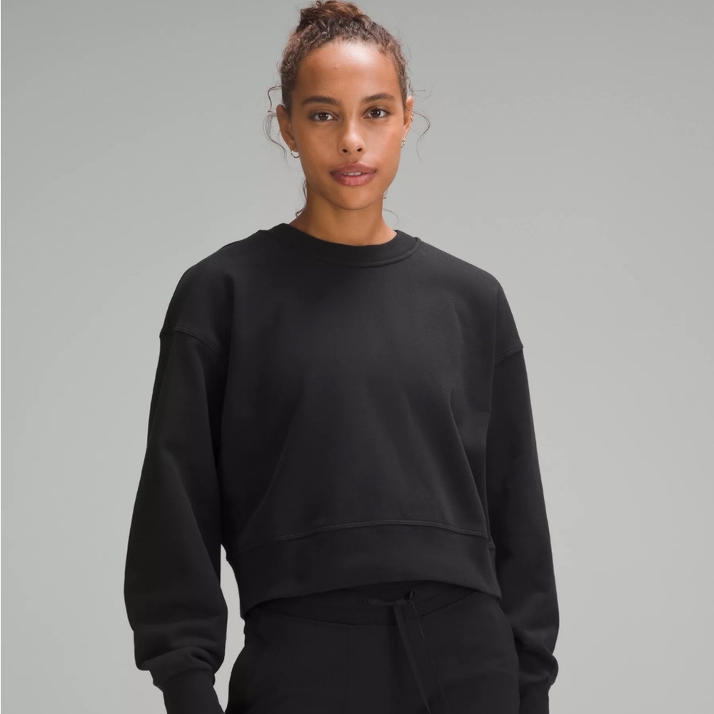 Lululemon cropped sweatshirt terry cloth size 10